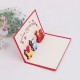 Handmade 3D pop up card Merry Christmas vintage steam train gift delivery jolly snowman reindeer snowflakes gift love kid child friendship