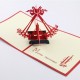 Handmade 3D Pop up card Christmas Candle Light Greeting Cards, Xmas Cards, Seasonal Cards, Gift, Paper Ornament and Decorations.