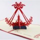 Handmade 3D Pop up card Christmas Candle Light Greeting Cards, Xmas Cards, Seasonal Cards, Gift, Paper Ornament and Decorations.