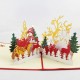 Handmade 3D Pop Up Christmas Card, Greeting Card, Jolly Snowman Reindeer Sledge Gift Delivery Tree Cottage Table Ornament Gift For Love Friendship Family