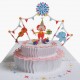 Handmade 3d Pop Up Card Circus Clown Canvas Bell Tent Unicycle Happy Birthday Origami Greetings Kid Child Son Daughter Party Invitation