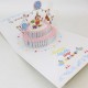 Handmade 3d Pop Up Card Circus Clown Canvas Bell Tent Unicycle Happy Birthday Origami Greetings Kid Child Son Daughter Party Invitation