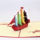 Handmade 3d Pop Up Card Vintage Medieval Galleon Boat War Ship Battleship Birthday Wedding Anniversary Mother's Day Father's Day Moving Home