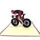 Handmade 3d Pop Up Card Mountain Track Biker Cycling Racing Birthday Father's Day Graduation Wedding Anniversary Valentine's Day Good Luck