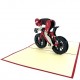 Handmade 3d Pop Up Card Mountain Track Biker Cycling Racing Birthday Father's Day Graduation Wedding Anniversary Valentine's Day Good Luck