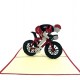 Handmade 3d Pop Up Card Mountain Track Biker Cycling Racing Birthday Father's Day Graduation Wedding Anniversary Valentine's Day Good Luck