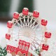 4d Pop Up Laser Cut Papercraft Diy Merry Christmas Card Section Insert Xmas Fairground Snowflakes House Village Kid Child Play Ferris Wheel