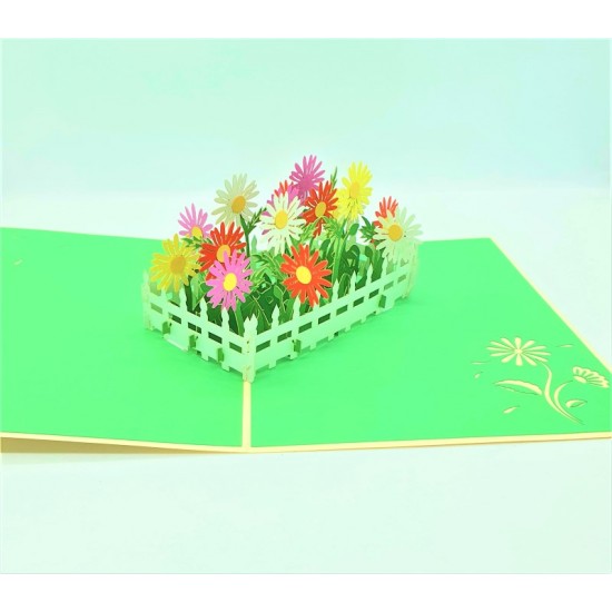 Handmade 3d Pop Up Card Daisy Flower Garden,birthday Card,mother's Day Card,wedding Anniversary Card,congratulations Card,thank You Card,sympathy Card