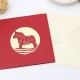 Handmade 3d Pop Up Popup Greeting Card Swedish Dala Horse Dalecarlian Horse Red Birthday, Anniversary, Wedding Anniversary, Father's Day, Mother's Day, Halloween, Christmas, New Year Eve, Graduation, Move Home, Housewarming, Change Job, Valentines Day Gif