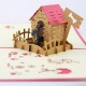 Handmade 3d Pop Up Card Dog House Pet Animal Love Country Birthday Wedding Anniversary,valentines Day,christmas,father's Day,mother's Day