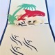 Handmade 3d Pop Up Birthday Card Dolphin Mammal Palm Tree Seawave Ocean Wedding Anniversary Holiday Valentines Graduation Island Party Gifts