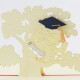 Handmade 3d Pop Up Graduation Card Owl Mortarboards Square Academic Cap Congratulatios Tossing Your Hats Best Friend Partner Boyfriend Child