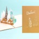 Handmade 3D Pop up Card Dubai Birthday Valentine's Day Wedding Anniversary Father's Day Mother's Day Moving New Job Home Housewarming Holiday