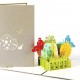 Handmade 3D Pop Up Card, Easter Card, Colourful Egg Butterfly Seasonal Greetings Celebrations Card, Blank Card 