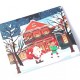 Handmade 3D Pop up Xmas Card Merry Christmas Happy New Year Santa Claus Reindeer Snowman Elf Penguin Angel House Gift Seasonal Greetings Celebrations Card