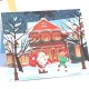 Handmade 3D Pop up Xmas Card Merry Christmas Happy New Year Santa Claus Reindeer Snowman Elf Penguin Angel House Gift Seasonal Greetings Celebrations Card