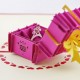 Handmade 3d Pop Up Card Engagement Ring Marriage Proposal Life Commitment Pink Red Jewellery Box Birthday Valentines Day Wedding Anniversary