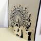 Handmade 3d Pop Up Popup Ferris Wheel Birthday Card Valentines Card Mother's Day Father's Day Easter Friendship Family Friends Origami Kirigami Him Her