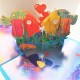 Handmade 3D pop up card fish kisses birthday wedding anniversary Valentine's day engagement big day marriage proposal gift