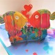 Handmade 3D pop up card fish kisses birthday wedding anniversary Valentine's day engagement big day marriage proposal gift