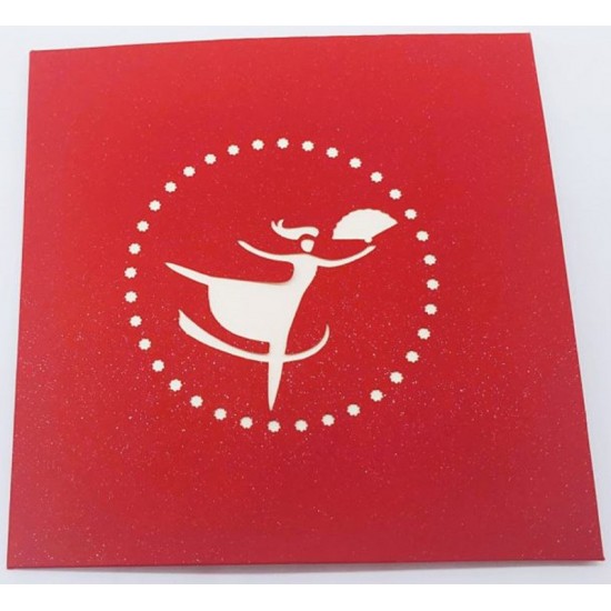 Handmade 3d Pop Up Birthday Card Flamingo Dancer Lady Woman In Red,christmas,valentines Day,wedding Anniversary,graduation,party Invitation