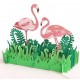 Handmade 3d Pop Up Greeting Card Pink Flamingo Bird Birthday, Christmas, Valentines Day, Mother's Day Papercraft Gift