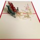 Handmade 3d Popup Christmas Card Flying Reindeer Santa Claus Greeting Card Night Express Gift Delivery Silent Night Eve Lapland Mythology Party Invitation