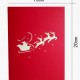 Handmade 3d Popup Christmas Card Flying Reindeer Santa Claus Greeting Card Night Express Gift Delivery Silent Night Eve Lapland Mythology Party Invitation