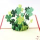 Handmade 3d Pop Up Card Four Leaf Clover Birthday Graduation St Patrick Day Wedding Anniversary Valentines Day Father's Day Mother's Day Baby Birth Shower Gift