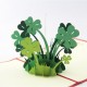 Handmade 3d Pop Up Card Four Leaf Clover Birthday Graduation St Patrick Day Wedding Anniversary Valentines Day Father's Day Mother's Day Baby Birth Shower Gift