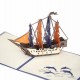 Handmade 3d Pop Up Card Medieval Galleon Boat Military Ship Birthday,father's Day,mothers Day,wedding Anniversary,leaving,holiday Invitation