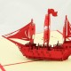 Handmade 3d Pop Up Card Medieval Galleon Sailing Ship Spanish Armada Birthday Card, Christmas Card, Wedding Anniversary, New Year, Valentines Day, Mother's Day, Father's Day, Graduation, Retirement And All Occasions