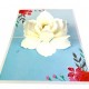 Handmade 3d Pop Up Card White Gardenia Flower,birthday,wedding Anniversary,thank You,mother's Day,leaving,housewarming,valentine's Day,big Day