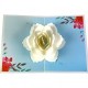 Handmade 3d Pop Up Card White Gardenia Flower,birthday,wedding Anniversary,thank You,mother's Day,leaving,housewarming,valentine's Day,big Day