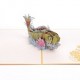 Handmade 3D Pop Up Card Gold Fish birthday Mother's Day Anniversary New Home New Pet Good Luck Chinese New Year