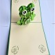 Handmade 3d Pop Up Card Green Frog Birthday Greeting Card Celebrations Card Father's Day Wedding Anniversary Valentines Day Mother's Day Baby Birth Baby Shower