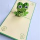 Handmade 3d Pop Up Card Green Frog Birthday Greeting Card Celebrations Card Father's Day Wedding Anniversary Valentines Day Mother's Day Baby Birth Baby Shower