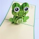 Handmade 3d Pop Up Card Green Frog Birthday Greeting Card Celebrations Card Father's Day Wedding Anniversary Valentines Day Mother's Day Baby Birth Baby Shower