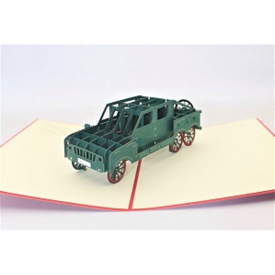 Handmade 3D pop up card SUV 4x4 off roader vehicle car birthday wedding anniversary father's day graduation mother's day