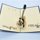 Handmade 3D Pop Up Card Guitar Happy Birthday Wedding Anniversary Valentine's Day Father's Day Graduation Blank Greetings Music Gift