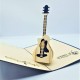 Handmade 3D Pop Up Card Guitar Happy Birthday Wedding Anniversary Valentine's Day Father's Day Graduation Blank Greetings Music Gift