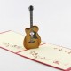 Handmade 3d Pop Up Popup Card Guitar Birthday Valentines Easter Father's Day Graduation Music Party Wedding Anniversary Engagement Card Him And Her Friend Family