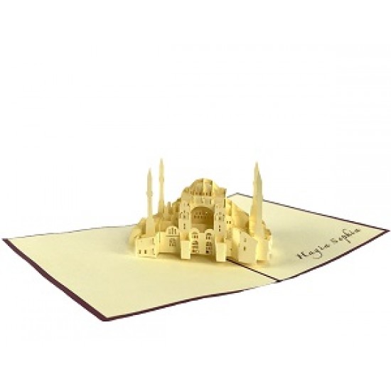 Handmade 3d Pop Up Card Hagia Sophia Saint Sophia Istabul Birthday Wedding Anniversary Valentine's Day Father's Day Mother's Day Celebrations Tourist Greetings