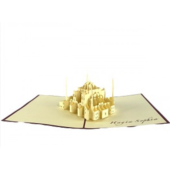 Handmade 3d Pop Up Card Hagia Sophia Saint Sophia Istabul Birthday Wedding Anniversary Valentine's Day Father's Day Mother's Day Celebrations Tourist Greetings