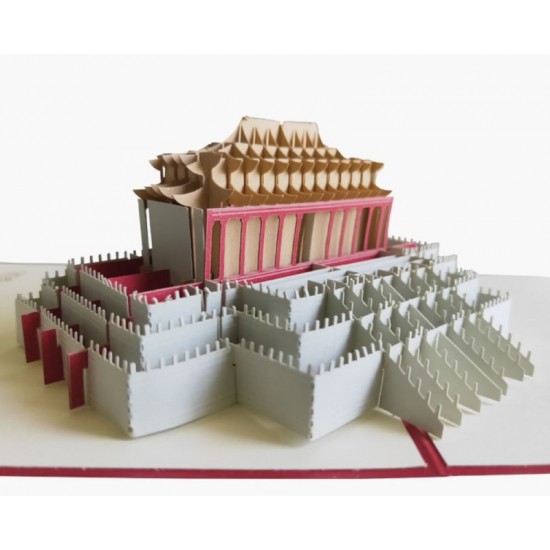 Handmade 3D Pop Up Card Hall Of Supreme Harmony,forbidden City In Beijing, China Birthday,wedding Anniversary,valentine's Day,new Home Party