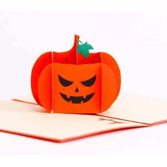 Handmade 3d Pop Up Popup Greeting Card Halloween Pumpkin For Him, Her, Friend, Family