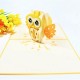 Handmade 3d Pop Up Card Owl Happy Bird Birthday, Wedding Anniversary, Valentine's Day, Father's Day, Mother's Day, Baby Birth, New baby, Retirement