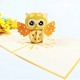 Handmade 3d Pop Up Card Owl Happy Bird Birthday, Wedding Anniversary, Valentine's Day, Father's Day, Mother's Day, Baby Birth, New baby, Retirement