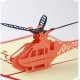 Handmade 3d Pop Up Greeting Card Birthday Christmas New Year Valentines Day Father's Day Mother's Day Graduation, Papercraft Gift For Airplane, Helicopter, Flight Fans Enthusiasts