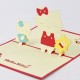 Handmade 3d Pop Up Birthday Card Japanese Sanrio Hello Kitty Cartoon Manga Comic,wedding Anniversary,valentines Day,mother's Day Papercraft